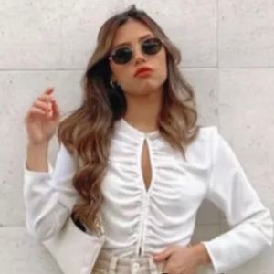 𝗡𝗪𝗧 𝗭𝗮𝗿𝗮 • Ruched Crop Top